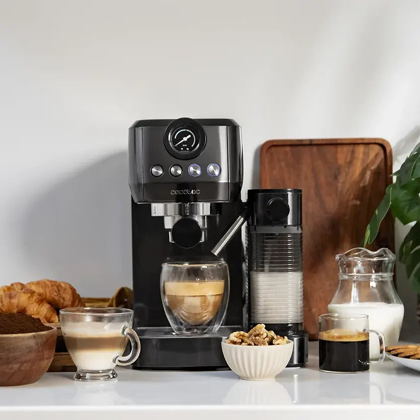 Cecotec 01985 Power Espresso 20 Steel Pro Latte Semiautomatic Coffee Machine Karos Presszó Kávéfőző