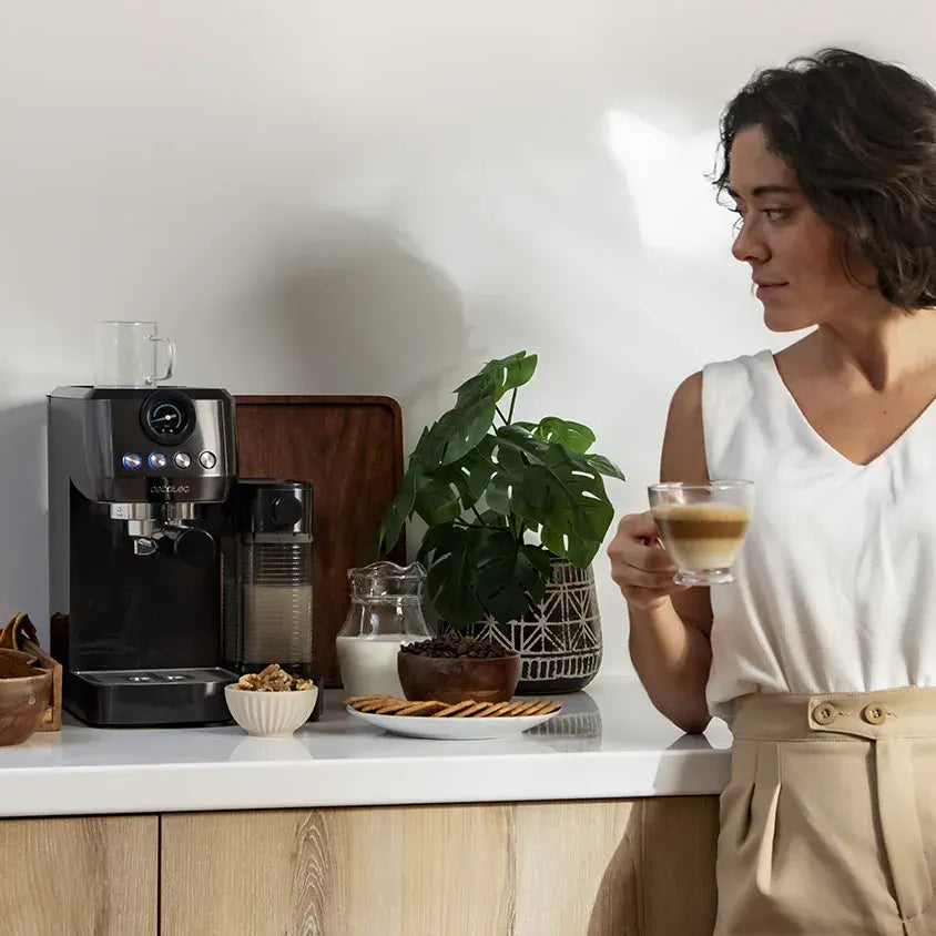 Cecotec 01985 Power Espresso 20 Steel Pro Latte Semiautomatic Coffee Machine Karos Presszó Kávéfőző
