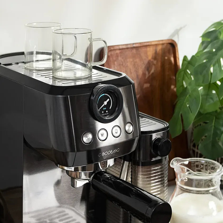 Cecotec 01985 Power Espresso 20 Steel Pro Latte Semiautomatic Coffee Machine Karos Presszó Kávéfőző