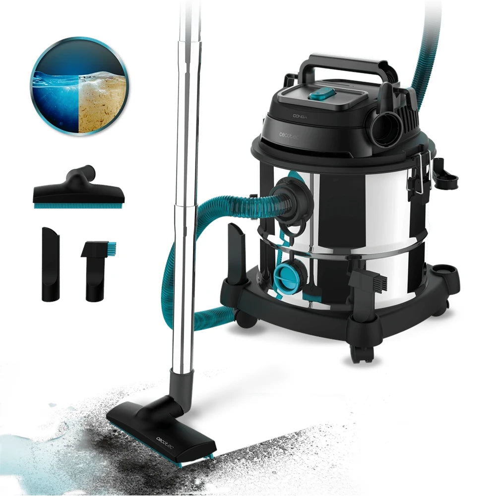 Cecotec Conga Rockstar Wet & Dry Steel Max, Száraz - Nedves takarítógép
