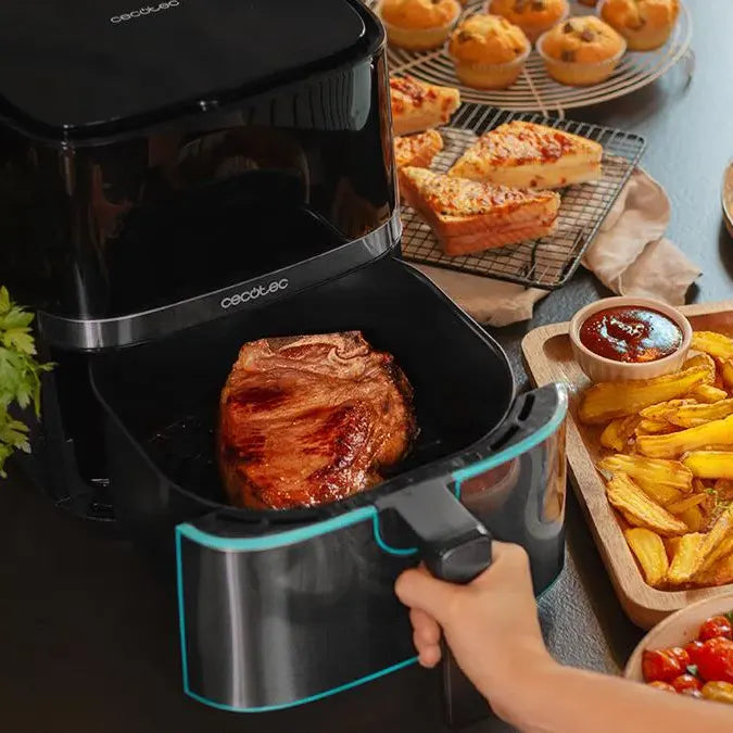Cecotec Cecofry 5500 Pro Forrólevegős Sütő - Acél